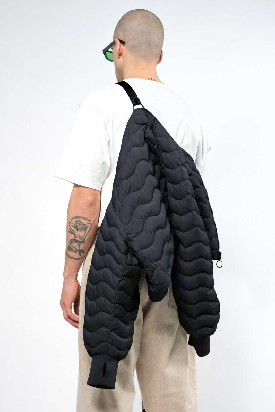  Re:Down® Black Light Crop Puffer Jacket - Adhere To  - 6