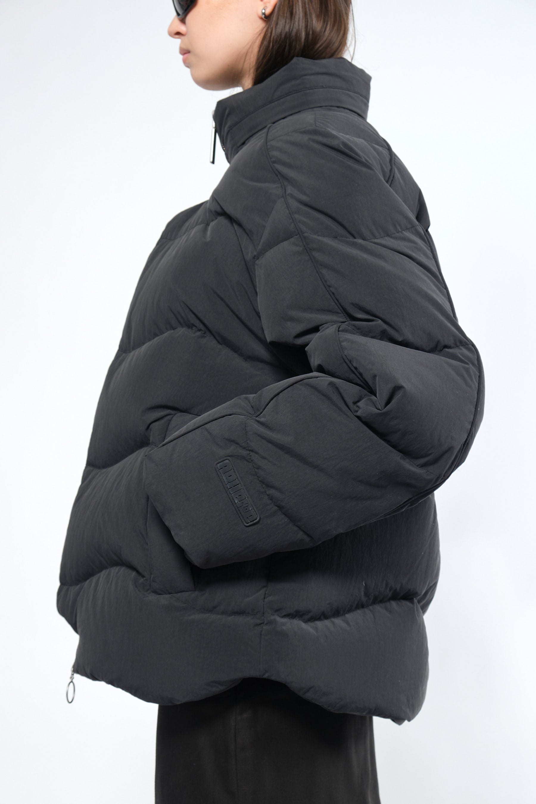  Re:Down® Black Puffer Jacket with Hood - Adhere To  - 10