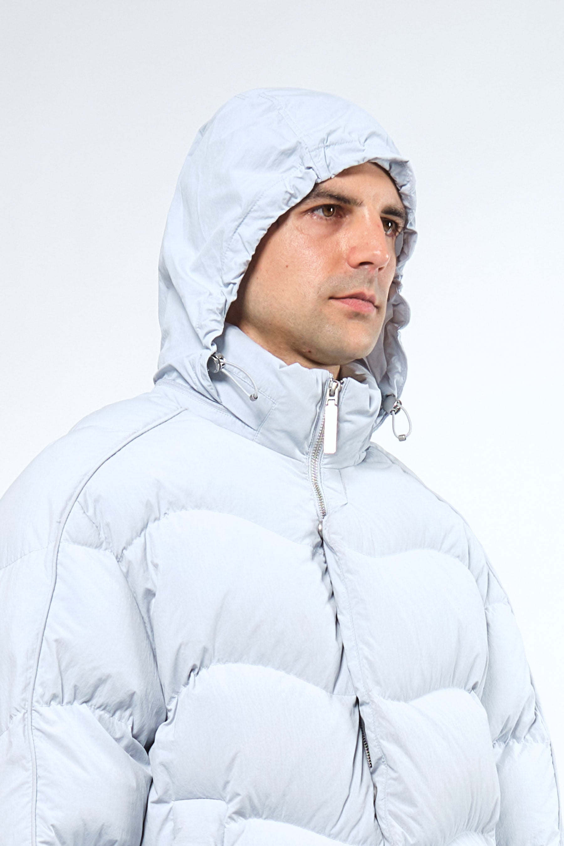  Re:Down® Ice Blue Puffer Jacket with Hood - Adhere To  - 14