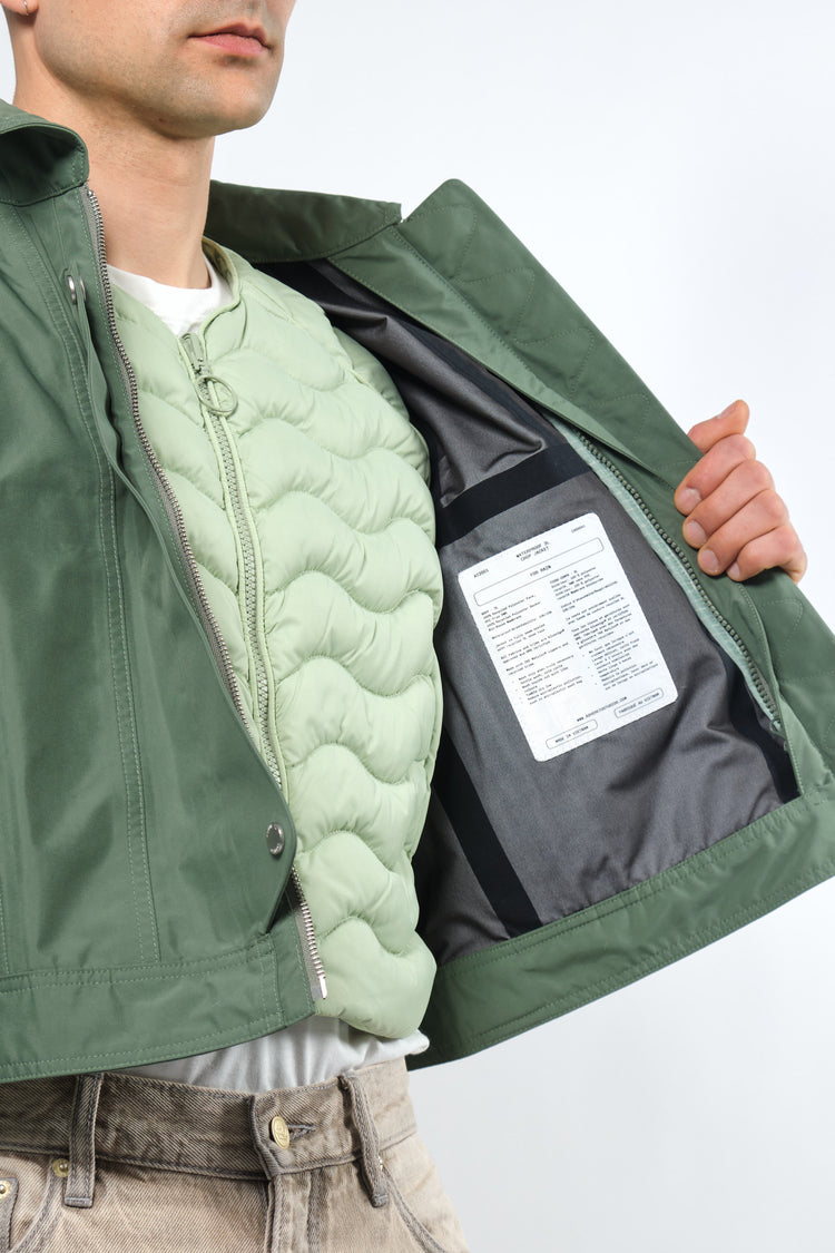  3L Green Waterproof Crop Rain Jacket with Hood - Adhere To  - 11