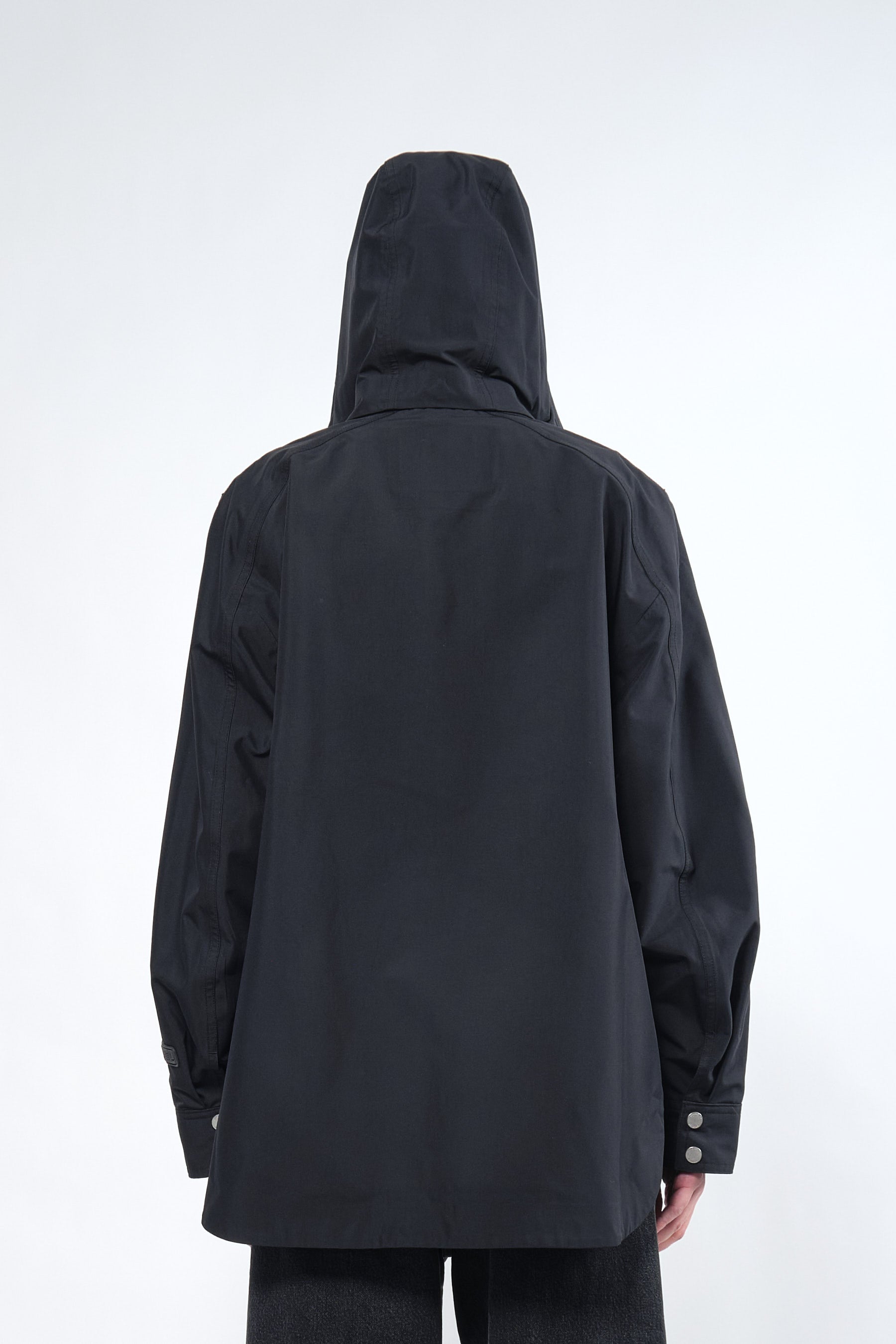  3L Black Waterproof Rain Jacket with Hood - Adhere To  - 8