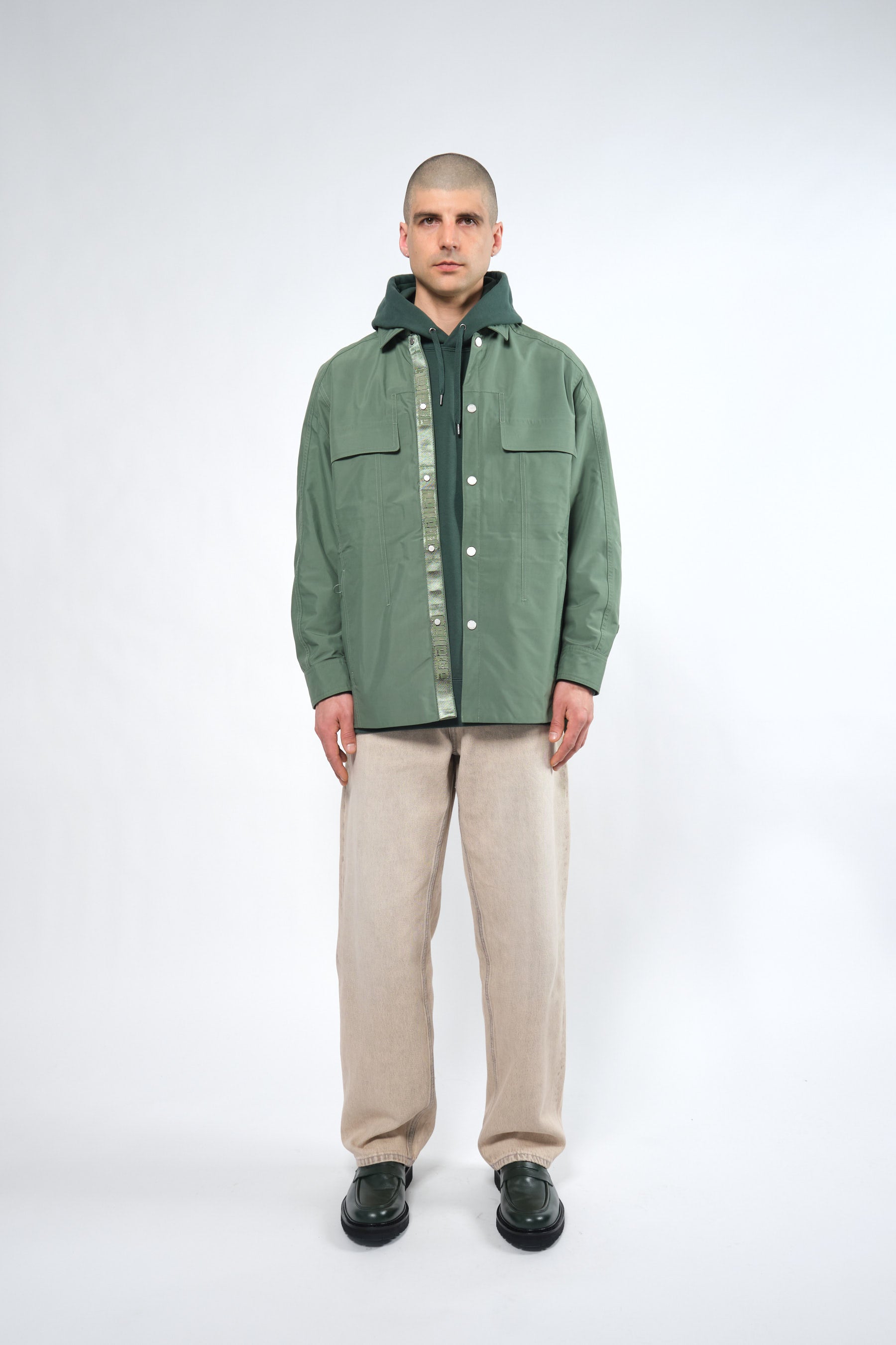  3L Green Waterproof Rain Jacket with Hood - Adhere To  - 3